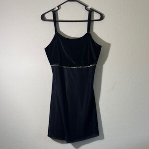I.N. Studio Black Mini Dress with Silver Accent